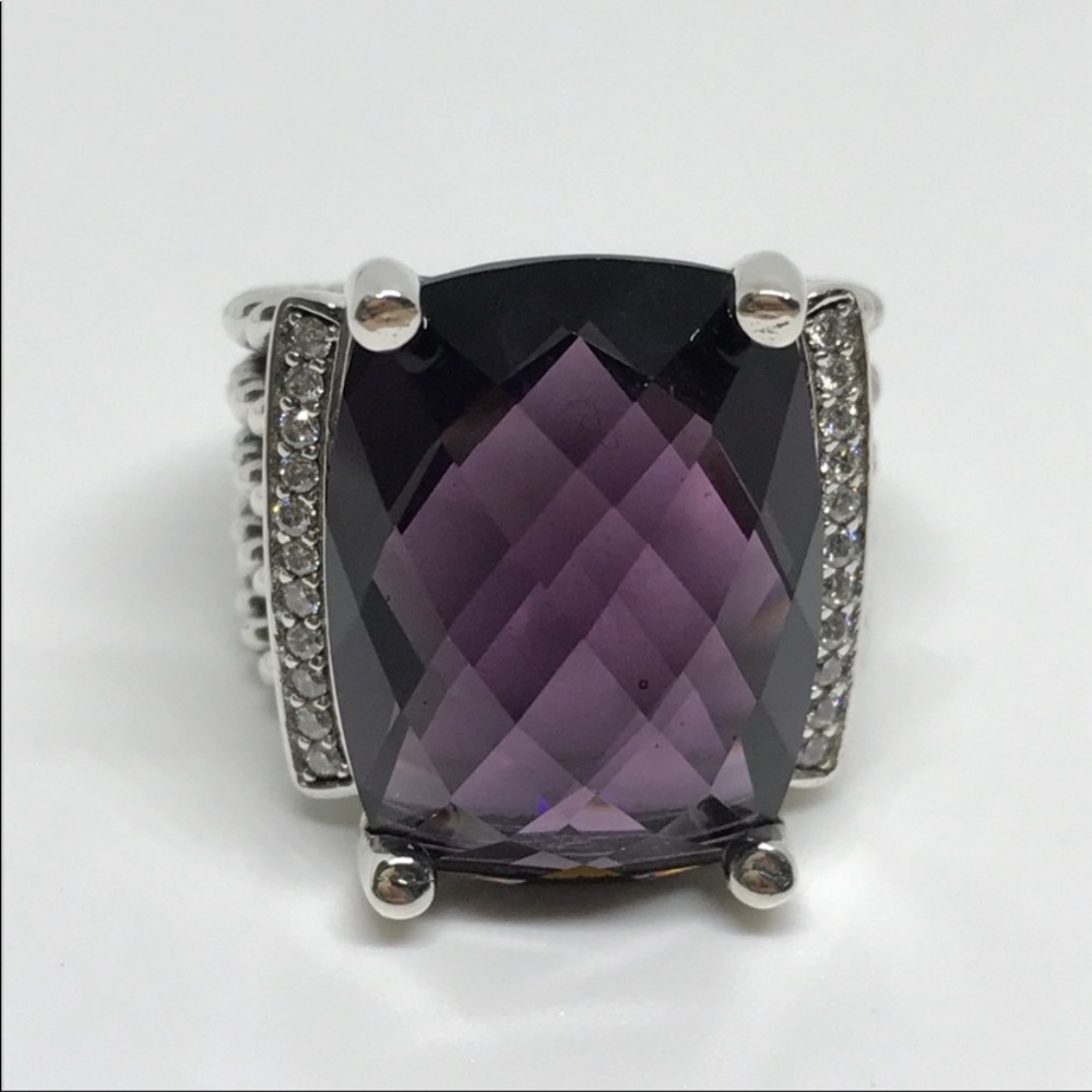 David Yurman Amethyst Wheaton Ring Size 7
